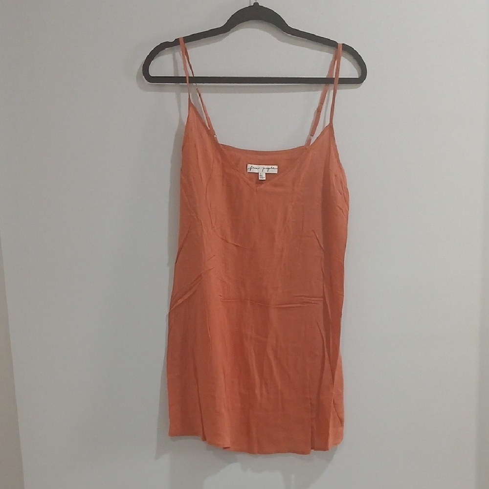 Free People Terracotta V-Neck Top Sz M GENTLE USED